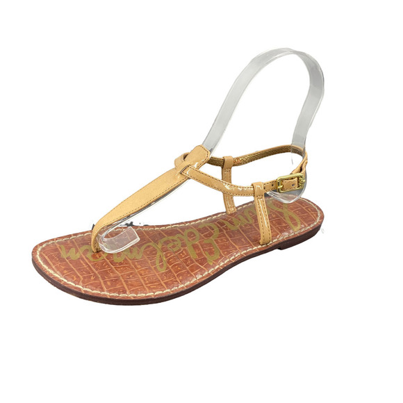 Sam Edelman Gold Tan “Gigi” Women’s Flip Flops T-Strap Sandals Shoes Sz 5.5 M - Picture 7 of 8